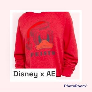 BNWT Disney x American Eagle Donald Duck Christmas Crew Neck Sweater